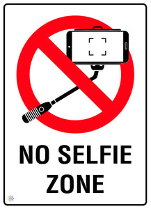 No Selfie Zone Sign