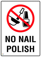 No Nail Polish Sign