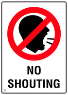 No Shouting Sign