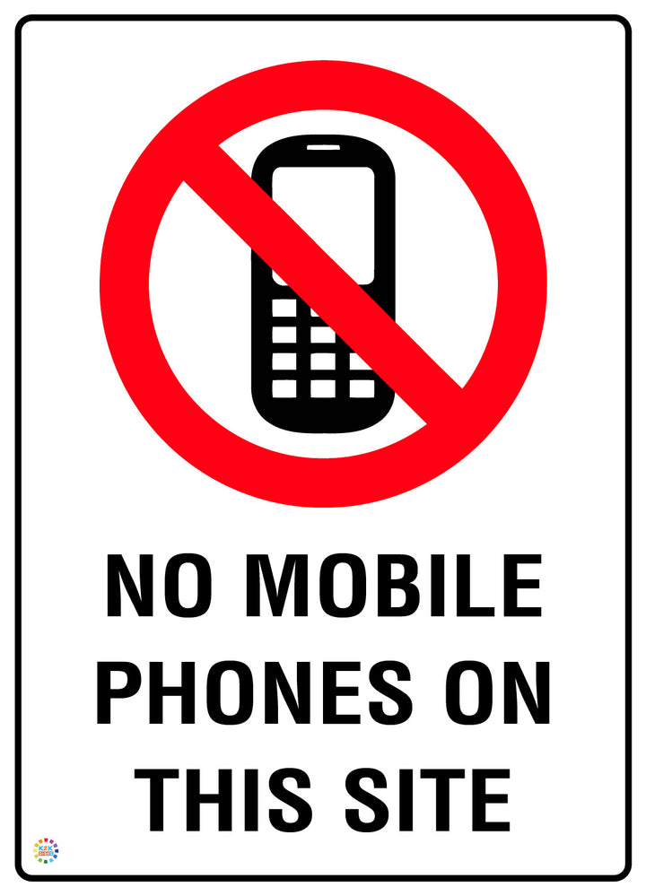 No Mobile Phones On This Site Sign