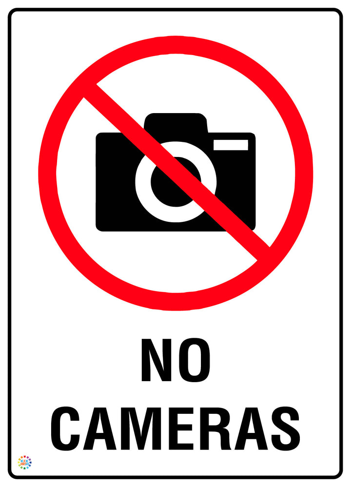 No Cameras Sign