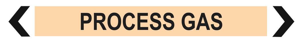 Process Gas - Pipe Marker Sign