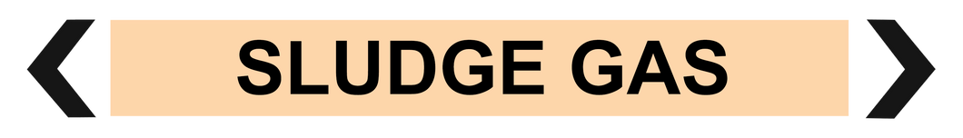 Sludge Gas - Pipe Marker