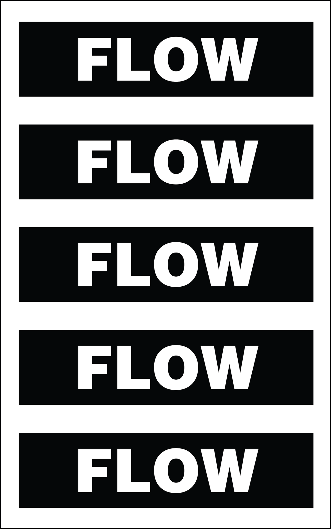 Flow Protection Signage Supplementary Pipe Marker - Flow (White/Black) – K2K Signs