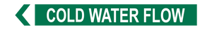 Cold Water Flow - Pipe Marker