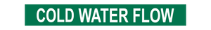 Cold Water Flow - Pipe Marker