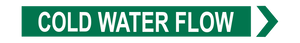 Cold Water Flow - Pipe Marker