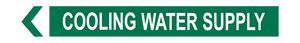 Cooling Water Supply -Pipe Marker