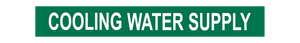 Cooling Water Supply -Pipe Marker