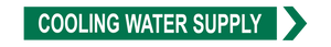 Cooling Water Supply -Pipe Marker