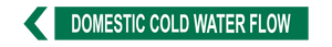 Domestic Cold Water Flow - Pipe Marker