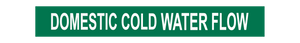 Domestic Cold Water Flow - Pipe Marker