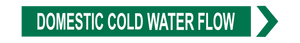 Domestic Cold Water Flow - Pipe Marker