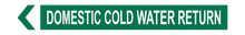 Load image into Gallery viewer, Domestic Cold Water Return - Pipe Marker Labels