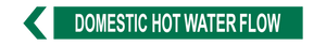 Domestic Hot Water Flow - Pipe Marker