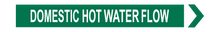Load image into Gallery viewer, Domestic Hot Water Flow - Pipe Marker