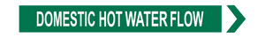 Domestic Hot Water Flow - Pipe Marker