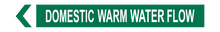Load image into Gallery viewer, Domestic Warm Water Flow - Pipe Marker