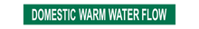 Load image into Gallery viewer, Domestic Warm Water Flow - Pipe Marker