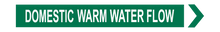 Load image into Gallery viewer, Domestic Warm Water Flow - Pipe Marker