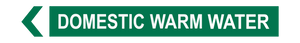 Domestic Warm Water - Pipe Marker