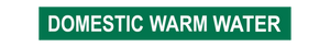 Domestic Warm Water - Pipe Marker