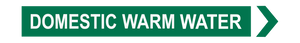 Domestic Warm Water - Pipe Marker