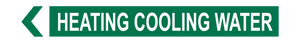 Heating Cooling Water - Pipe Marker