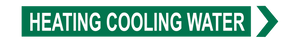 Heating Cooling Water - Pipe Marker