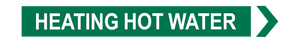 Heating Hot Water - Pipe Marker