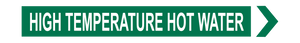 High Temperature Hot water - Pipe Marker