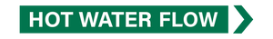 Hot Water flow - Pipe Marker