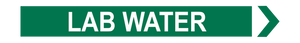 Lab Water - Pipe Marker Sign
