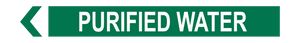 Purified Water - Pipe Marker Sign