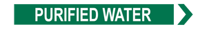 Purified Water - Pipe Marker Sign