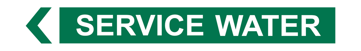 Service Water - Pipe Marker Sign | K2K Signs Australia