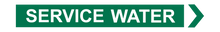 Load image into Gallery viewer, Service Water - Pipe Marker Sign