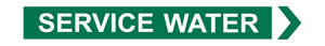 Service Water - Pipe Marker Sign