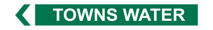 Towns Water - Pipe Marker Sign