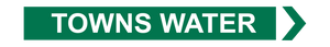 Towns Water - Pipe Marker Sign