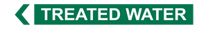 Treated - Pipe Marker Sign