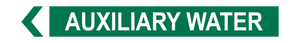 Auxiliary Water - Pipe Marker Sign