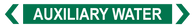 Auxiliary Water - Pipe Marker Sign