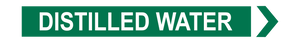 Distilled Water - Pipe Marker Sign