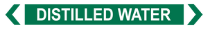 Distilled Water - Pipe Marker Sign