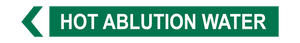 Hot Ablution Water - Pipe Marker Sign