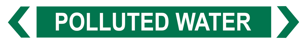 Polluted Water - Pipe Marker Sign