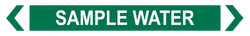 Sample Water - Pipe Marker Sign