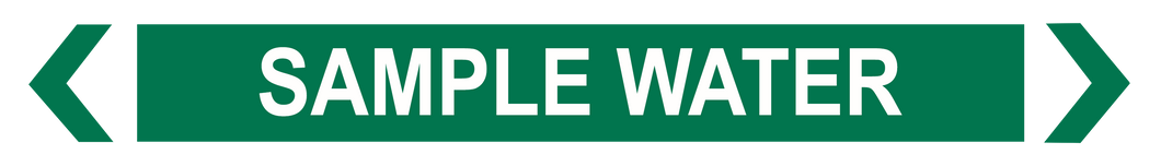 Sample Water - Pipe Marker Sign
