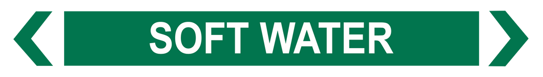 Soft Water - Pipe Marker Sign